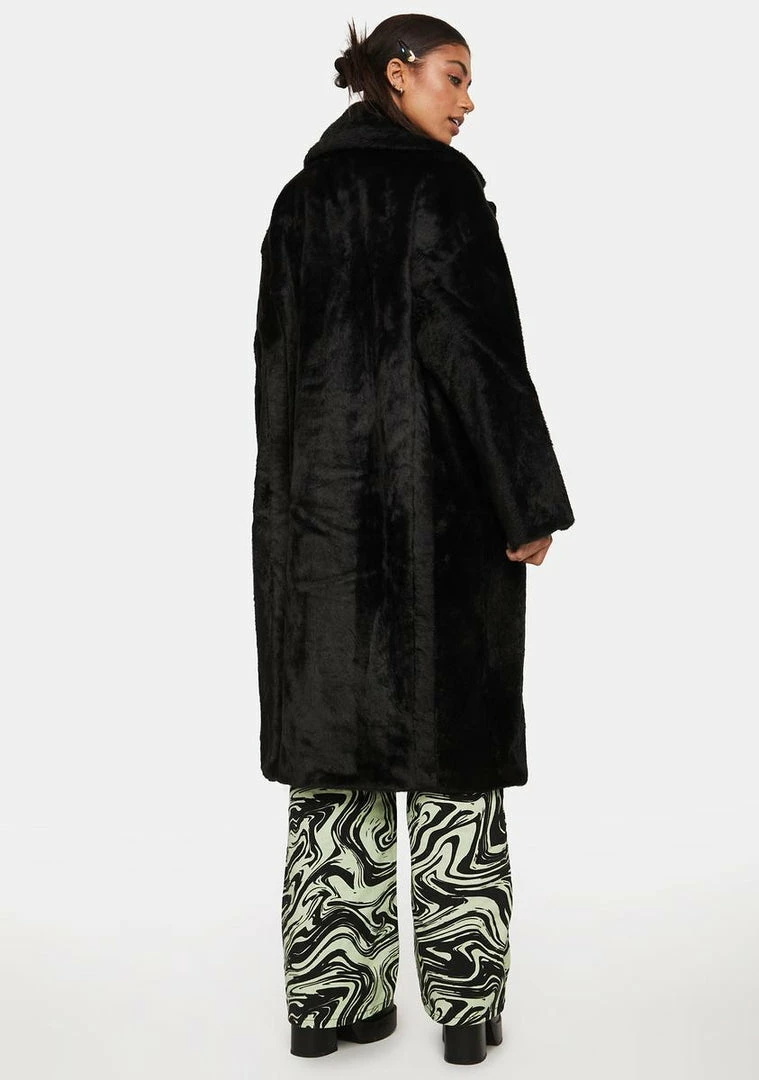 Wholesale ❤️ Noize Outerwear Black Estelle Faux Fur 🧥 Coat 🥰 6 Noize Outerwear Black Estelle Faux Fur Coat